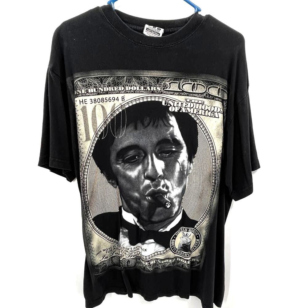Vintage Scarface Tony Montana “In Hood We Trust” Graphic Tee XL